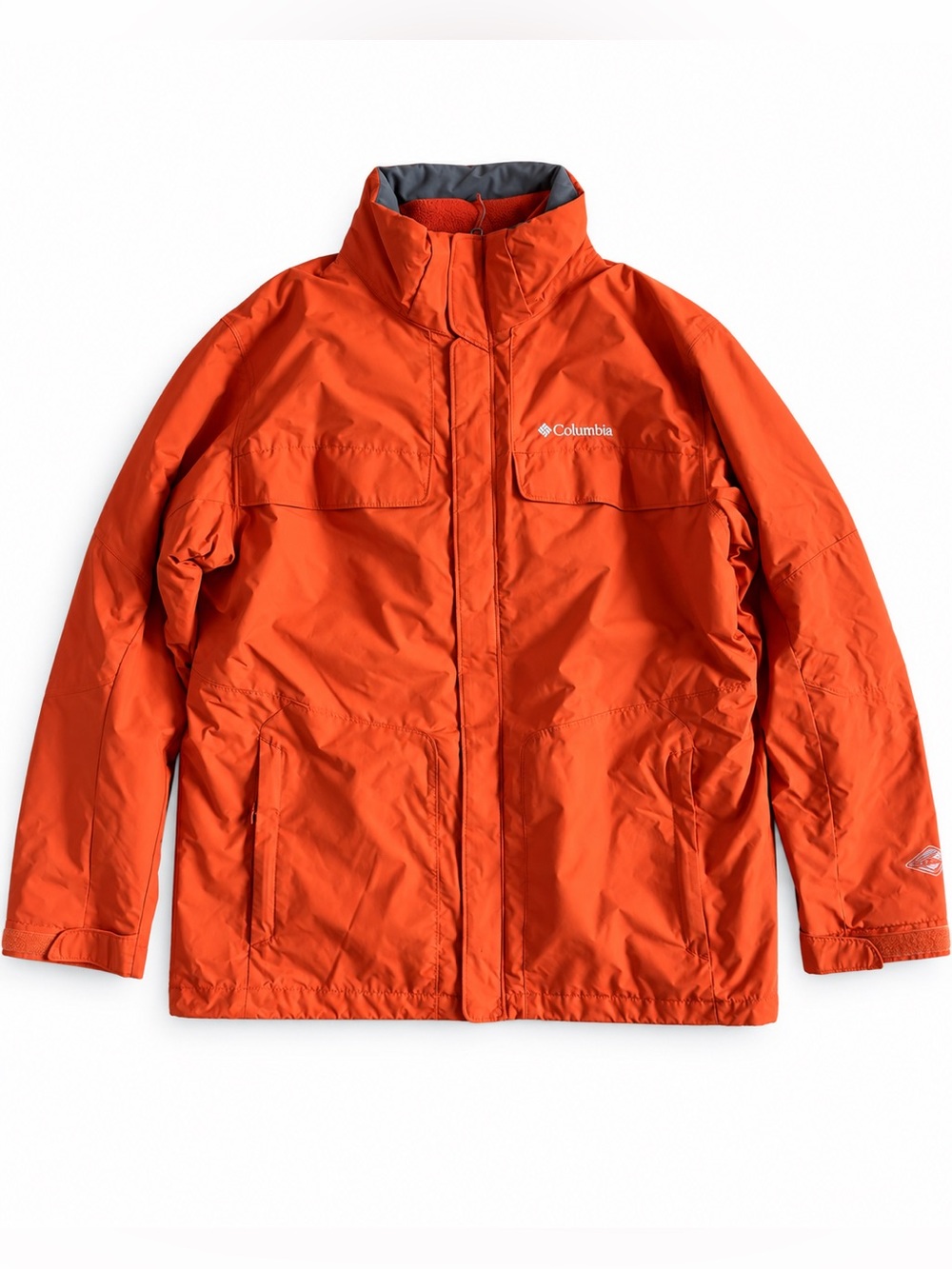 Columbia Omni-Heat Waterproof 3-in-1 Ski Jacket Fleece Lined Coat Orange Large